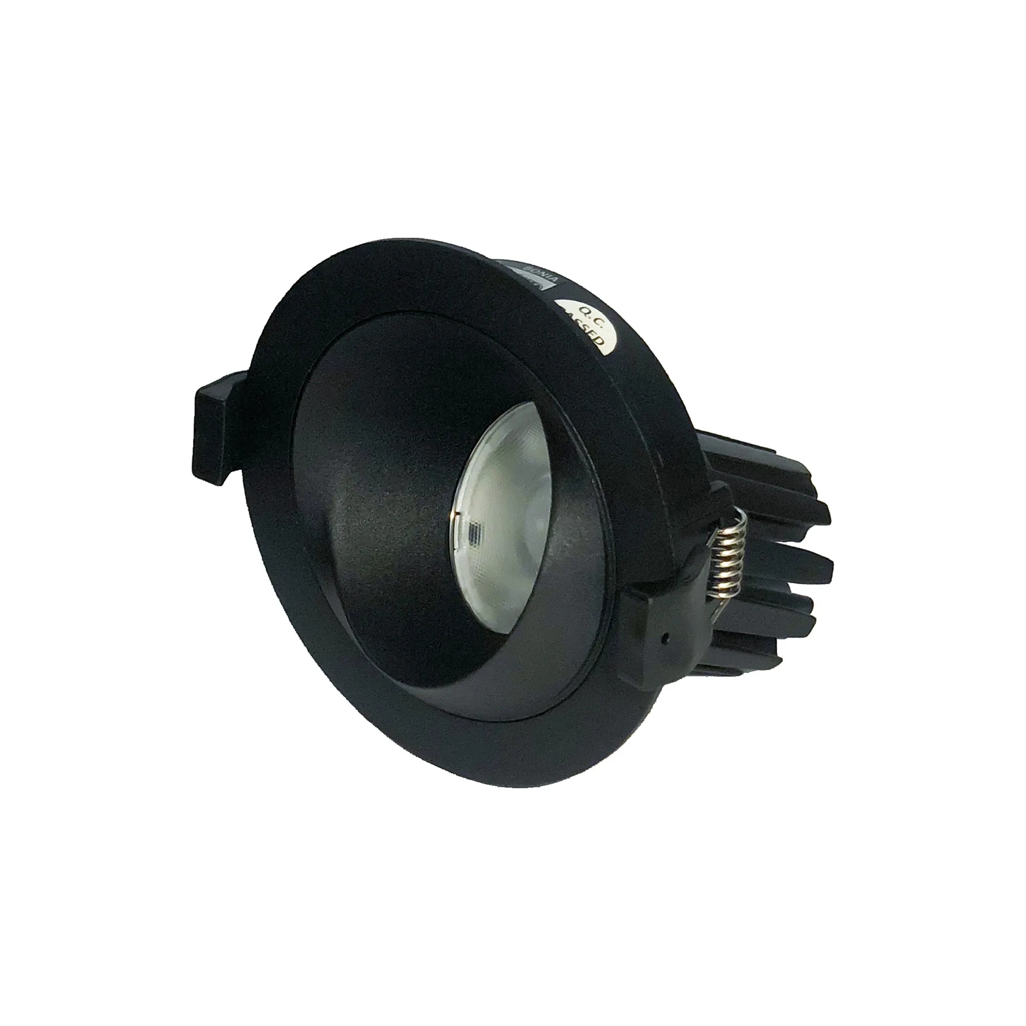 DM202651  Bonia 15 Powered by Philips 15W 1350lm 3000K 24° Engine, 350mA,Black/Black,Fixed  Recessed Spotlight,IP20.